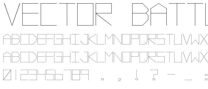 Vector Battle font